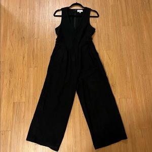 Madewell black textured jumpsuit